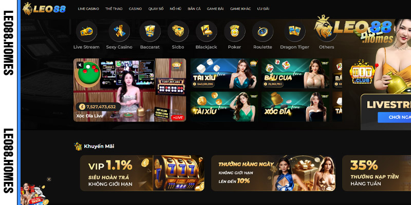 Tổng thể về Live Casino Leo88